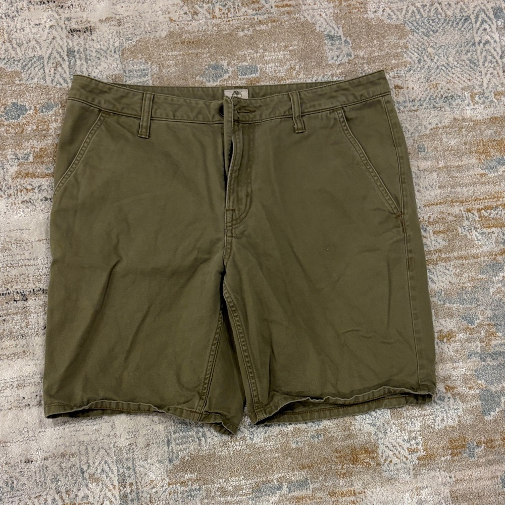 Timberland Men's Khaki Flat Front Shorts